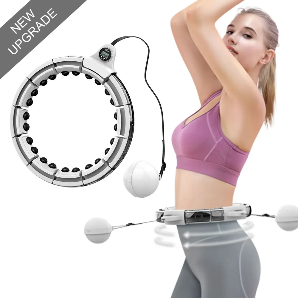 

new plastic detachable slimming body smart LCD counting digital hulahoops weighted hula ring