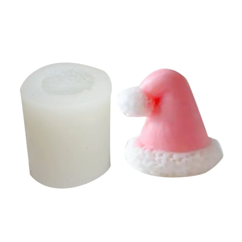 

0513 Santa hat candle grinding tool diy three-dimensional hat shape aroma candle chocolate cake silicone mold, Transparent