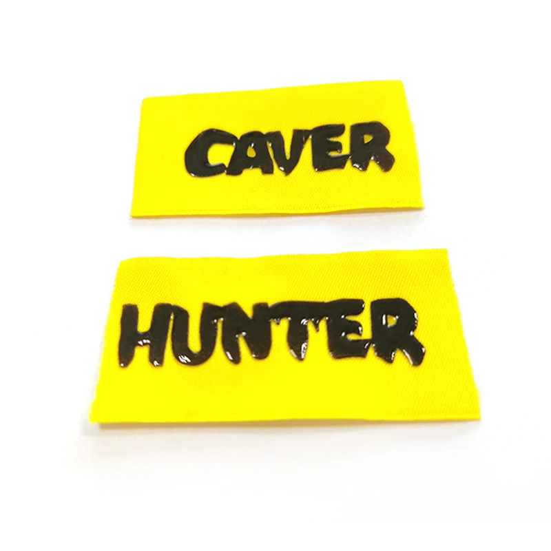 

custom logo clothing brand labels woven on t-shirt