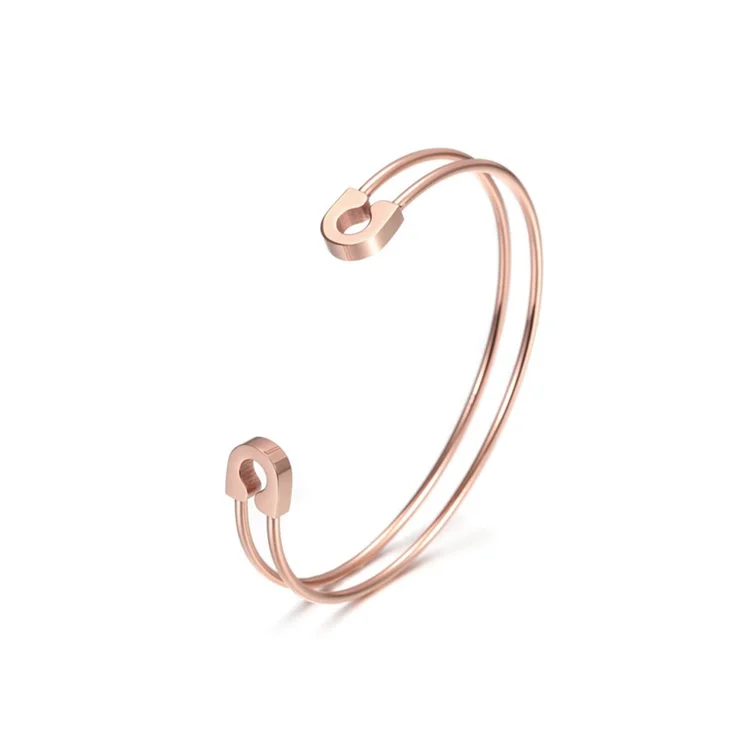 Personality Double Band Cuff Bangle Stack able Bracelet Dainty Bracelet Thin Cuff Bracelet Open Bangle