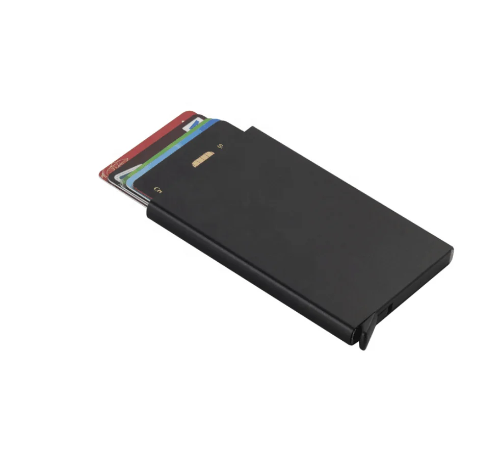 

RFID Blocking Metal Stainless Steel Aluminum Pop Up Credit Card Holder Wallet Case Custom Logo pop up wallet