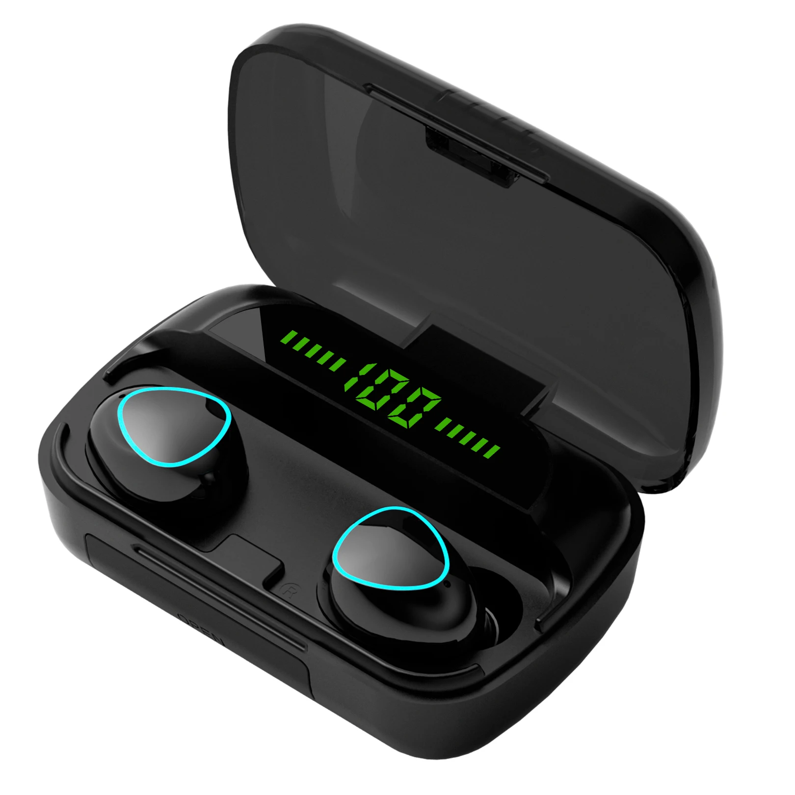 

3500mAH M10 IPX8 Waterproof Wireless Electronics Ear Buds Headphone Earphone HIFI Stereo Sport Earbuds Headsets, Black green