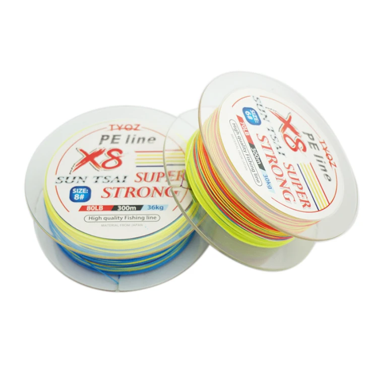 

Factory direct sale raw silk 100 meters 8 strands PE fishing line imported from Japan, Colors