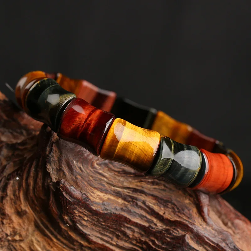 

New Fashion Men Jewelry Real Tiger Eyes Beads Bracelet Men Natural Stone Braslet For Man Accessories Jewelry Pulseras