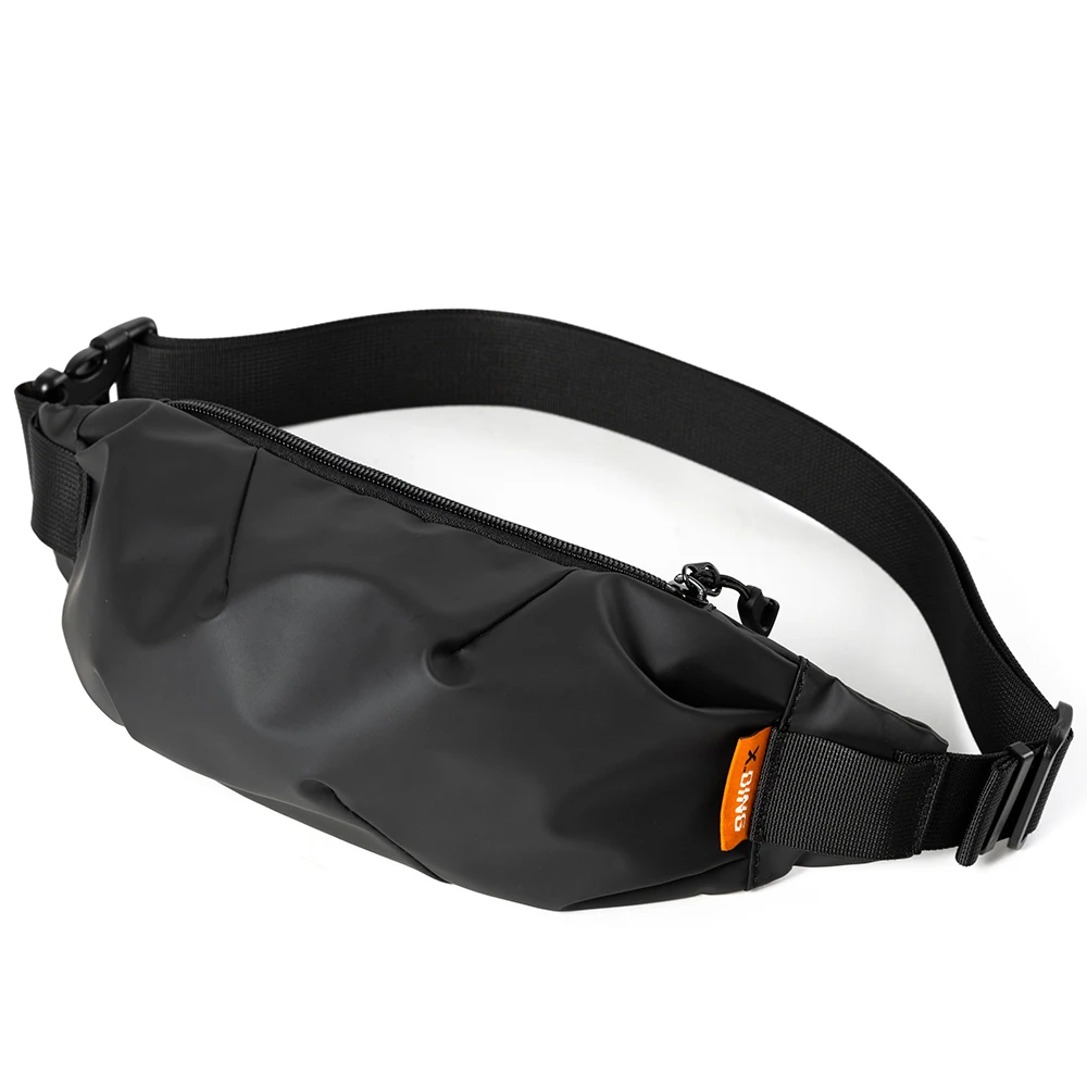 

2021 new High-quality Oxford Fanny Bag Waterproof PVC Waist Bags for Daily Leisure and Large-capacity Bum Bag, Black/drak gray