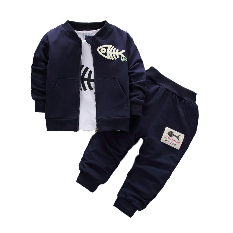 Hot sells sports suits boys sets cute printed 2019 wholesales kids clothes baby boy autumn clothing sets