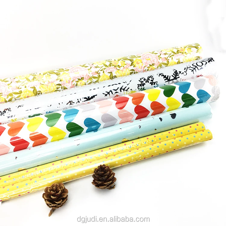 
manufacture Gold Foil Wrapping Gift Paper Custom Printed Rolling Papers For retail 