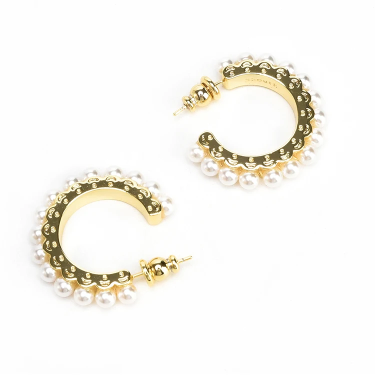 

Popular Hot Sell Proper Price Top Quality Fashion Hook Pearls Earring, Golden,silver