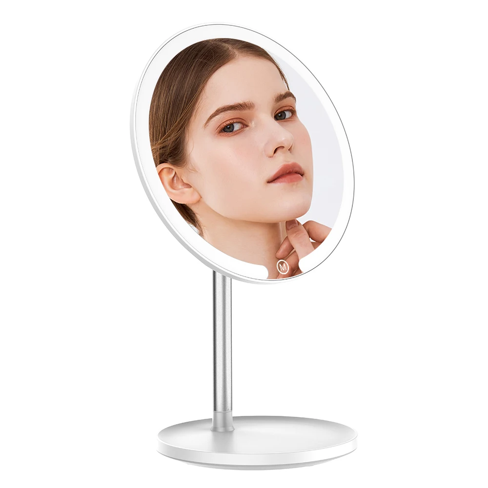 

M17 Wholesale Portable Metal Women Table Vanity Makeup Mirror With Led Lighted
