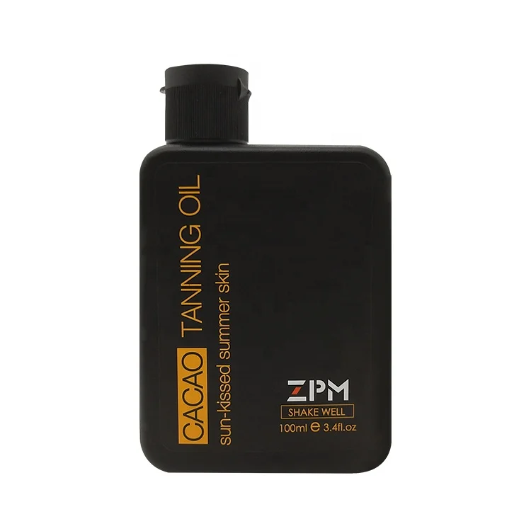 

ZPM OEM/ODM Private Label Amazon Hot Sale High Quality 100% Organic Cocoa Tanning Oil 100ml In Stock, Customized color