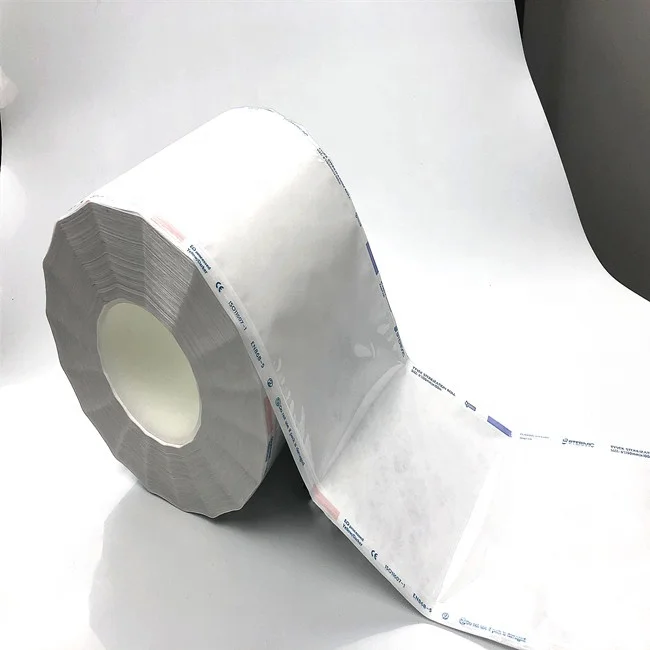 
Medical Sterilization Packaging Disposable Dental Sterilization Tyvek Pouch Roll 1073B 