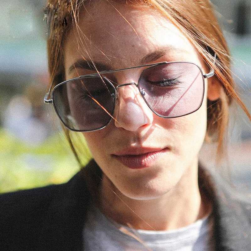 

metal square sun glasses double beam luxury band designer fashion sunglasses women men
