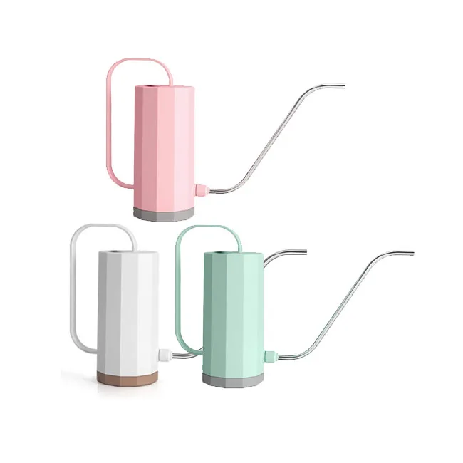 

New Design 1.2L 40oz Plastic Watering Can Pot Outdoor Garden Small Watering Can, White,pink,green