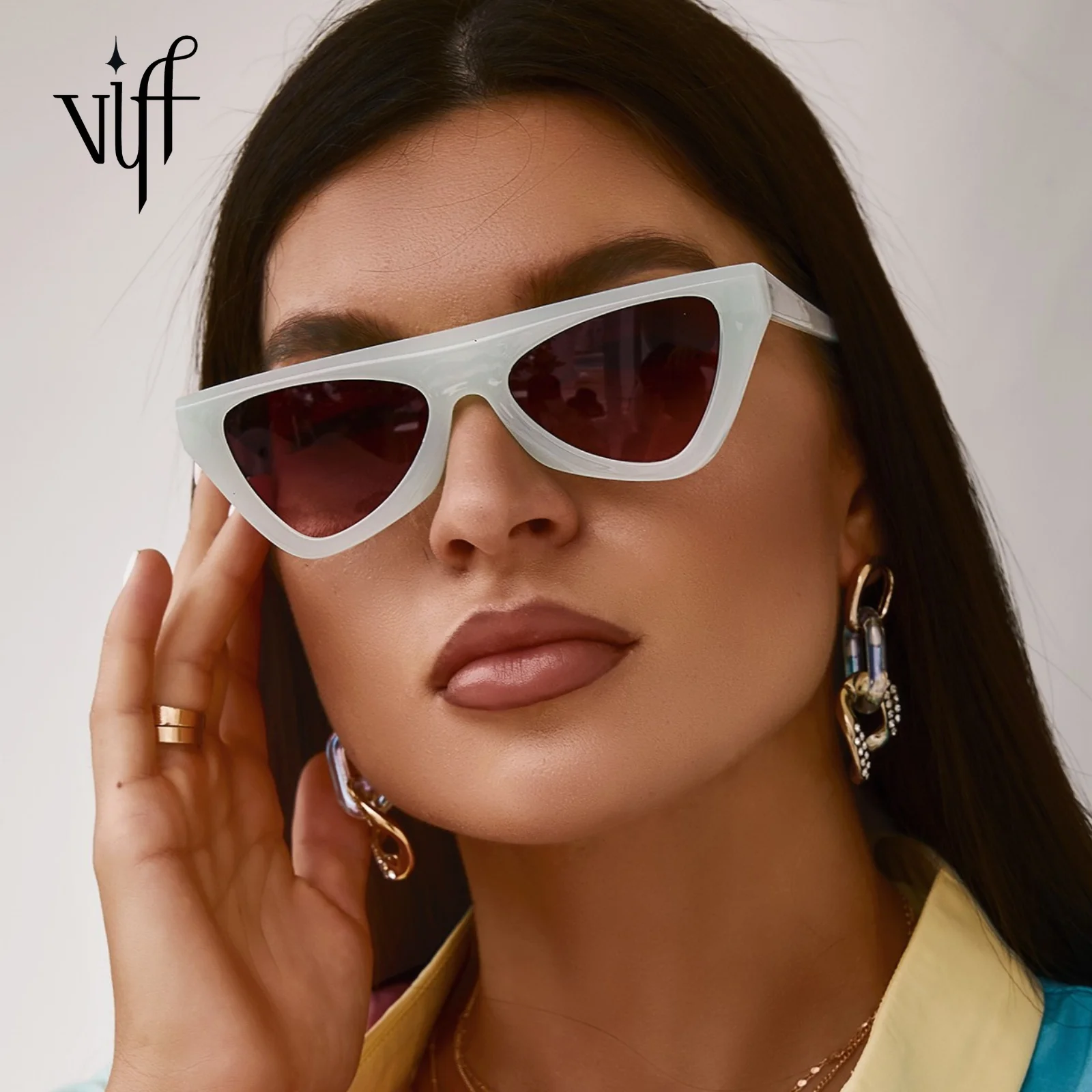 

VIFF HP21037 Hot Selling Vintage Women Female Ladies PC Shades Lentes Retro Classic Women's Sun Glasses Cat Eye Sunglasses
