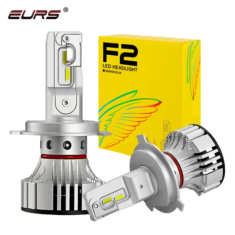 

EURS F2 Car LED Headlights Bulb H4 H7 H8 H11 9005 9006 H1 880 Car LED Headlamp Kit CSP Chip 72W 12000LM Canbus lampada Fog Light