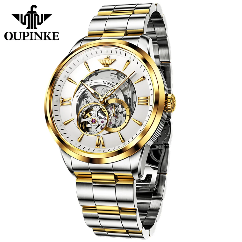 

OUPINKE 3190 New Hot Selling Stainless Steel Oem watch Bands Tourbillon Fashion Automatic Mechanical Mens Wrist Watches