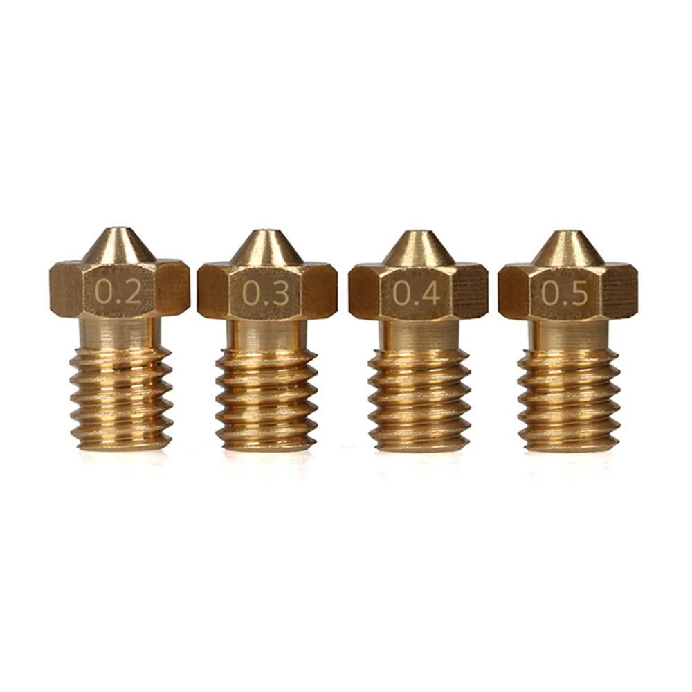 3DSWAY E3d V6 Removable Brass Nozzle M6 Thread 0.2/0.3/0.4/0.5mm 1.75mm Filament Prusa Accessories 3D Printer