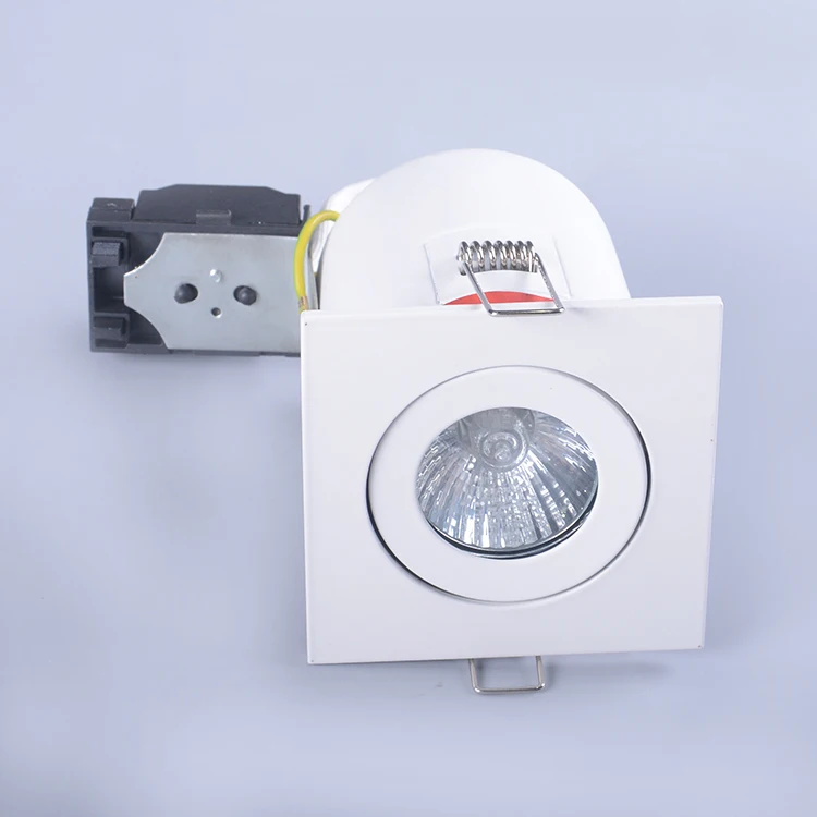 12V Gu10 Square Adjustable Die-Casting Aluminium Ip20 Recessed Fire Rated Downlights