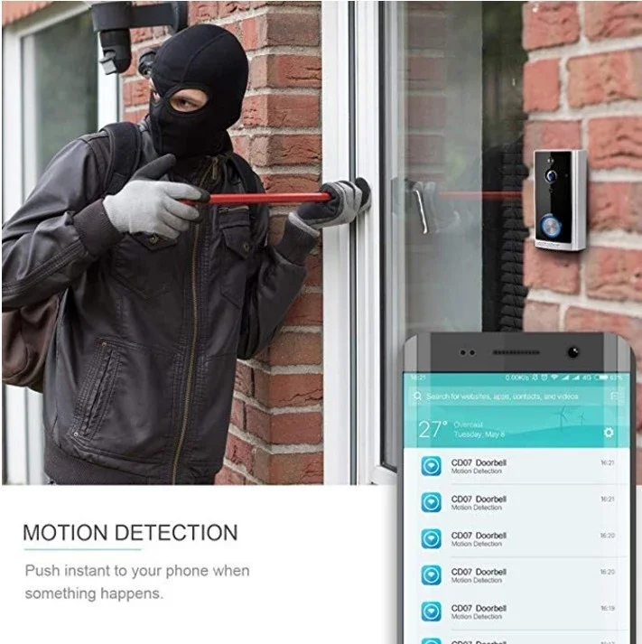 
Newest Smart Home Doorbell Wifi Door bell Wireless P2P IP Video Doorbell 