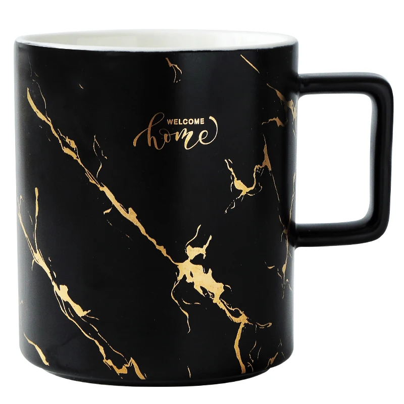 

2020 New Arrival Marble Coffee Cup Ceramic Mug Cup, White, black