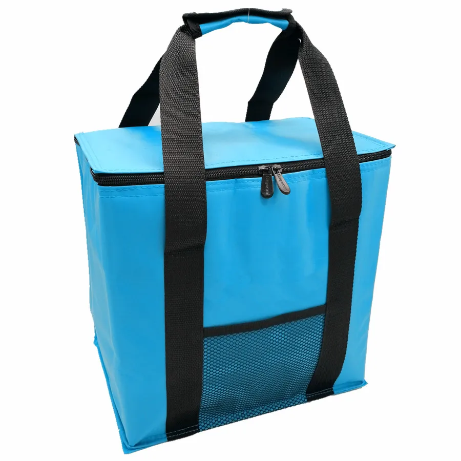 2020 新款时尚定制绝缘手提袋宽敞重型拉链锁瓶啤酒酒 6 包冷藏袋网