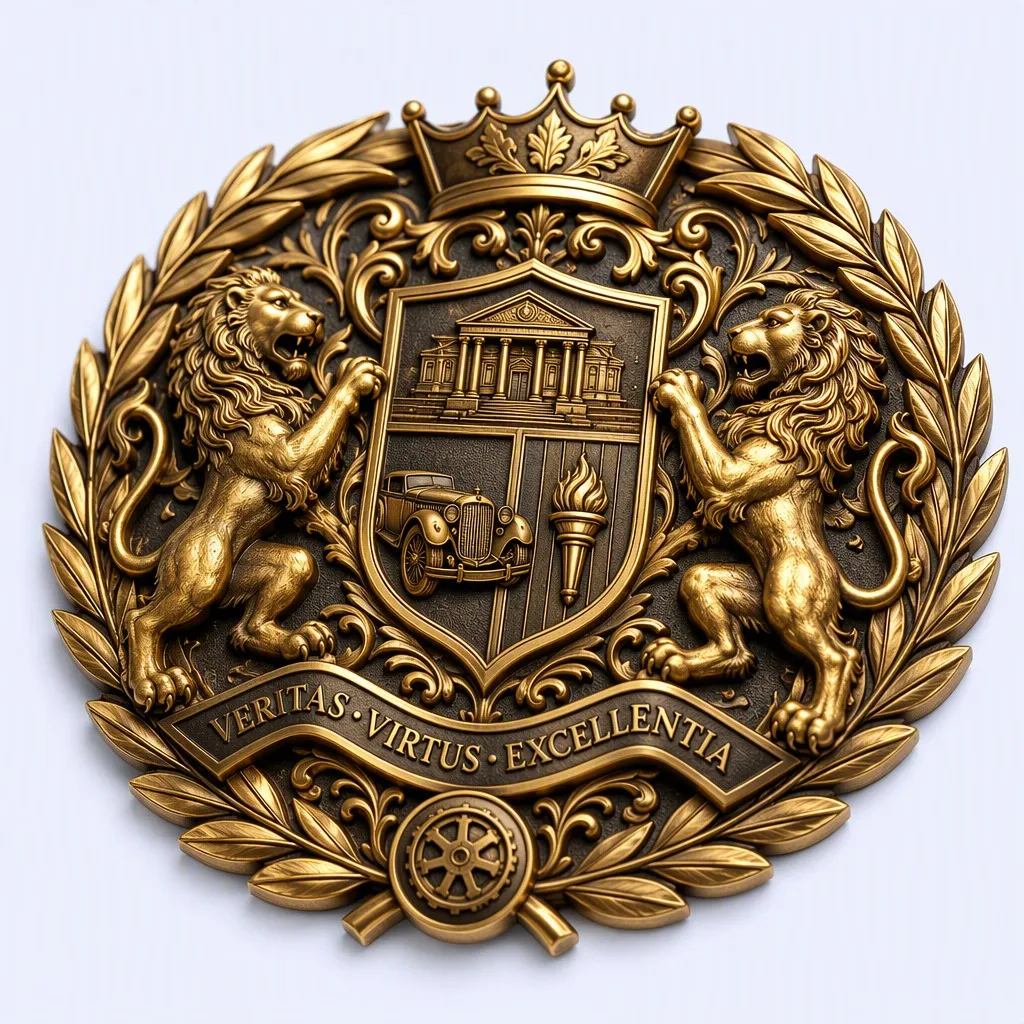 Grand Collegiate & Club Dual Lion Crest