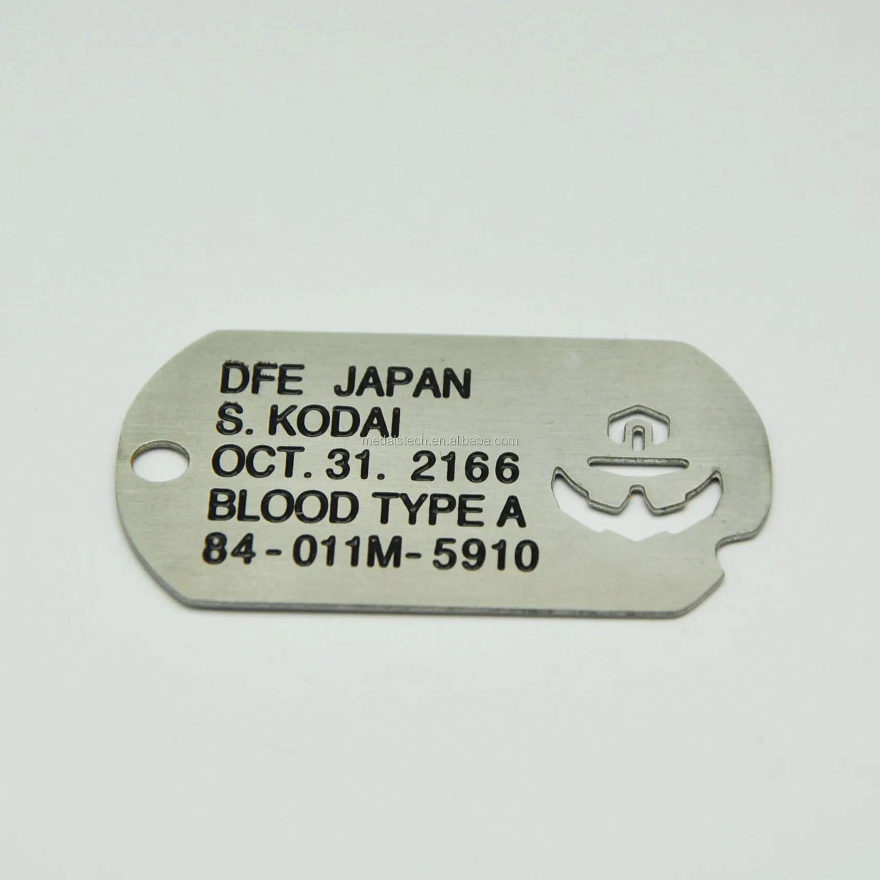 Promotional wholesale customized printed sublimated military dog tags