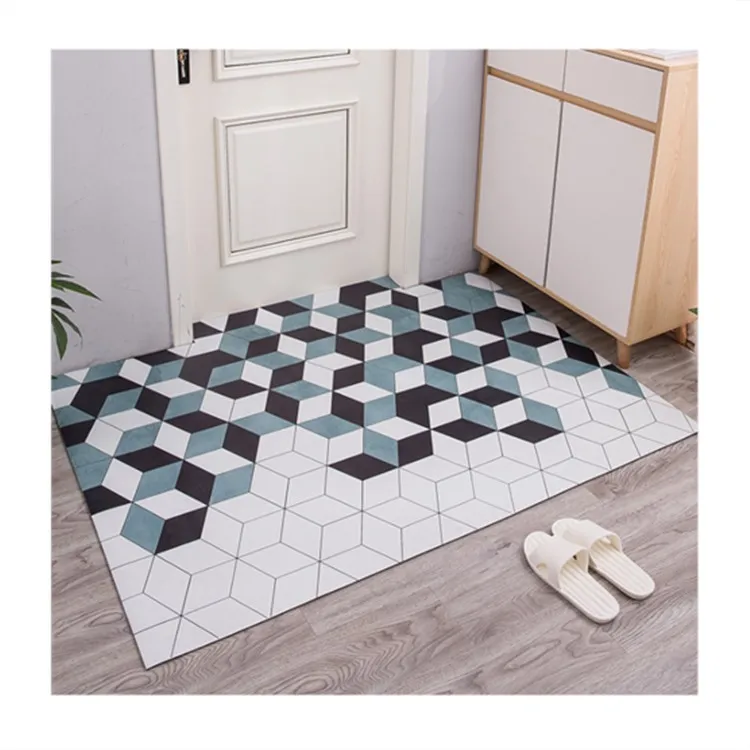 

Logo Bedroom Carpet Square Strong Water Absorbent Bath Mats Bathroom Decoration Rugs Entrance Doormat Anti Slip Floor Mat