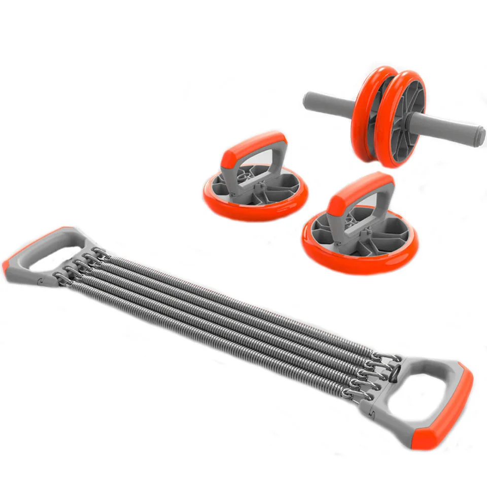 

Awesome Exercise Set Abdominal Wheel Roller Elastic Bands & Push Up bar for Fitness Exercise Equipment