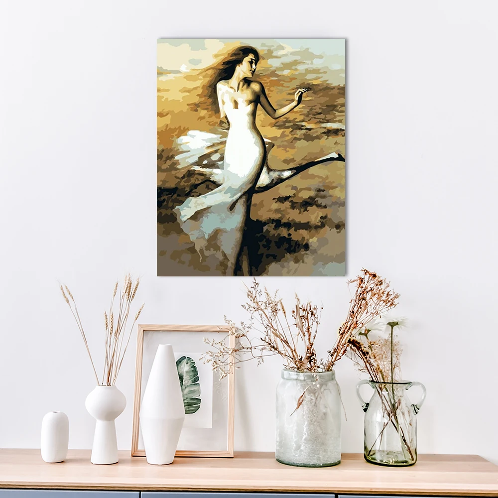 

Hot Selling reproduction Swans And Pure White Dancer Oil Painting, Picture shows