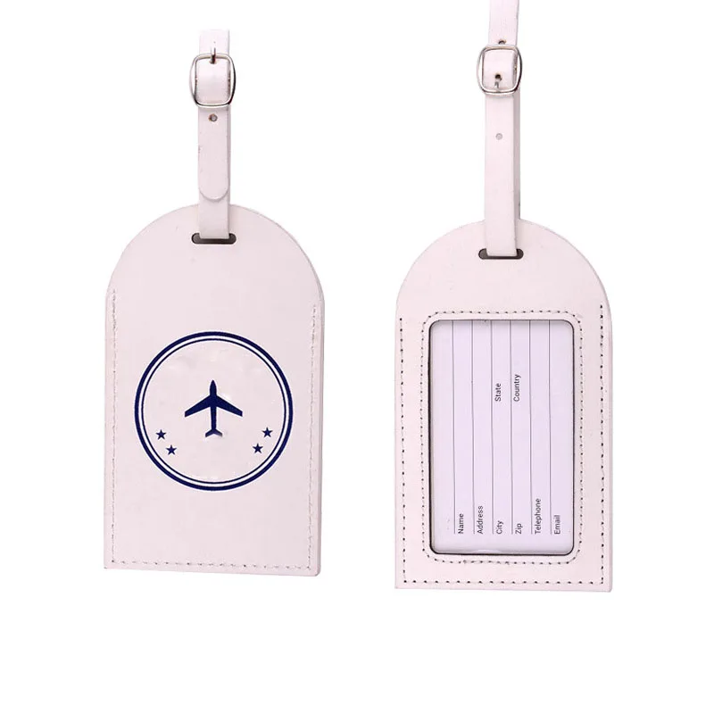 

custom shape and picture pu leather digital print luggage tag