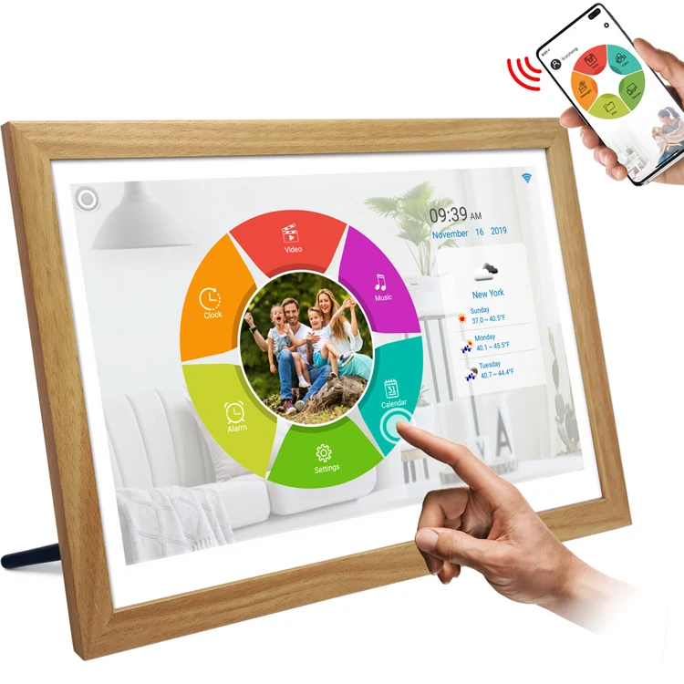 

15.6 Inch Wifi Digital Photo Frame IPS Desktop Electronic Album 1920*1080 HD Supports Music/Video via apps HDMI certificate