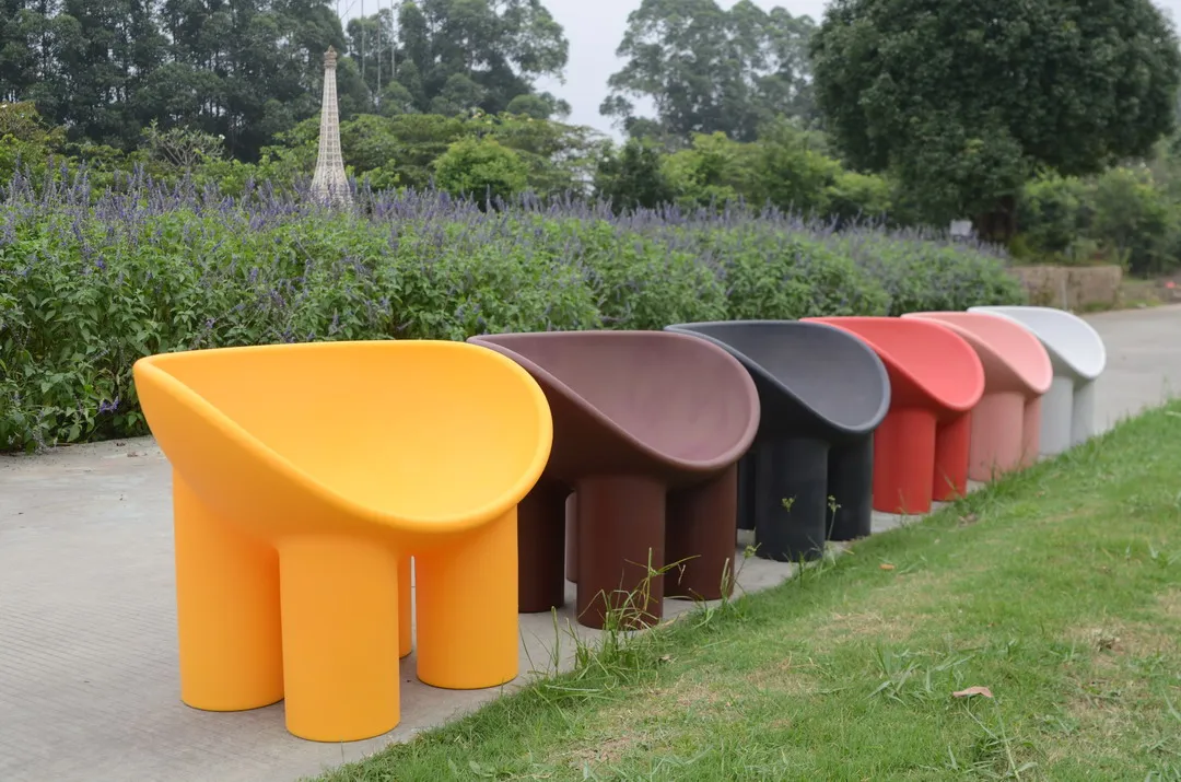 high quality home furniture roly poly pe armchair with cushion