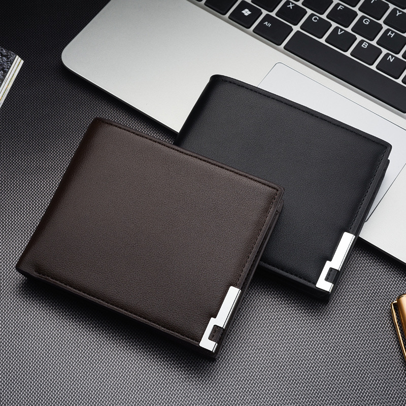 

Wholesale high quality New Design Men Purse PU Leather Short Wallet, Colors