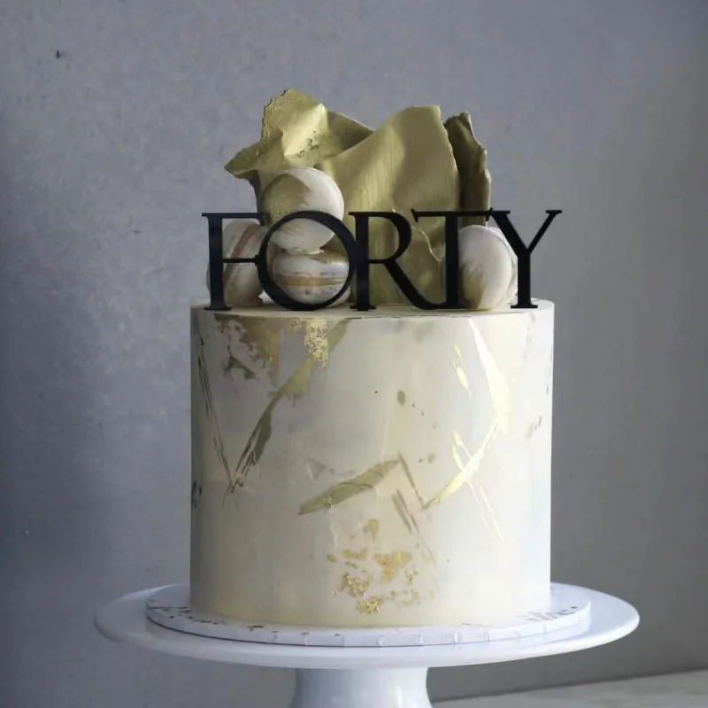new design Number thirty Acrylic Cake Decoration Birthday Digital Cake Topper Happy Birthday Party Age Baking Decoration