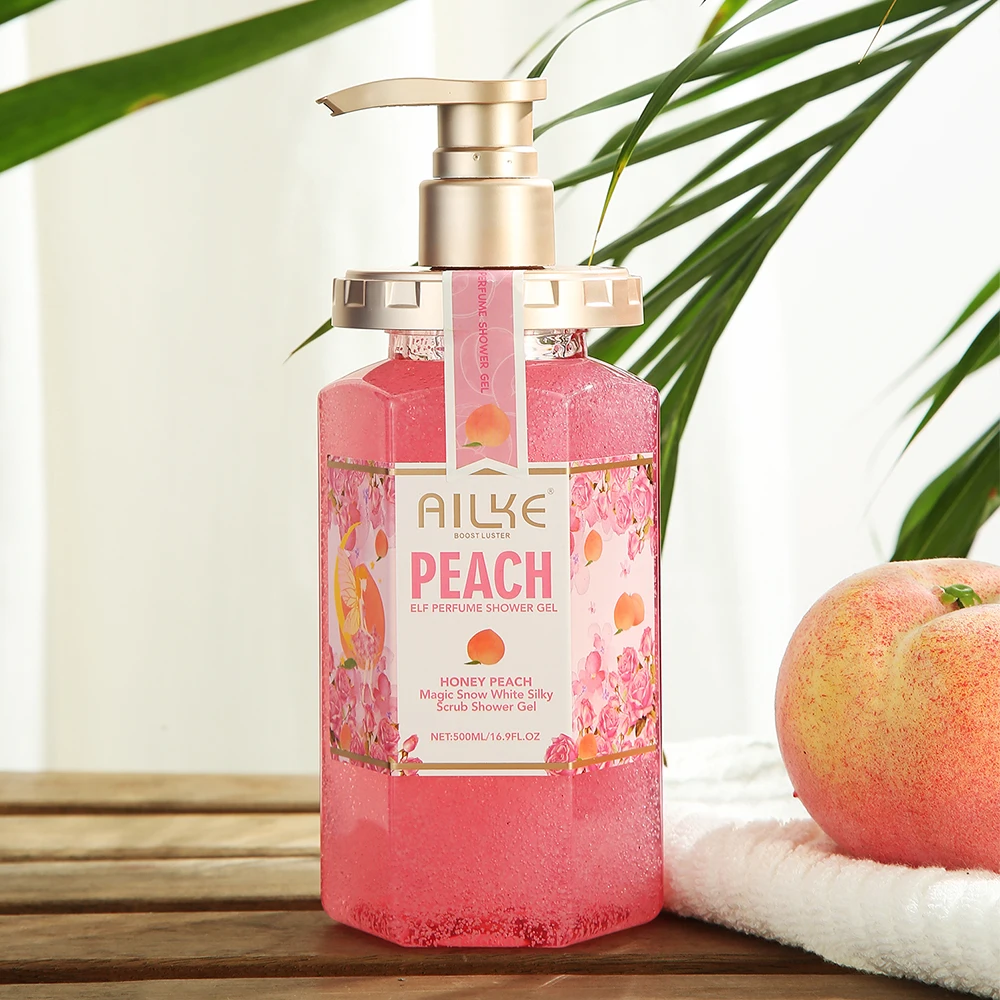

Ailke Body Moisturizing Peach 500 ml Shower Gel Skin Lightening Body Wash