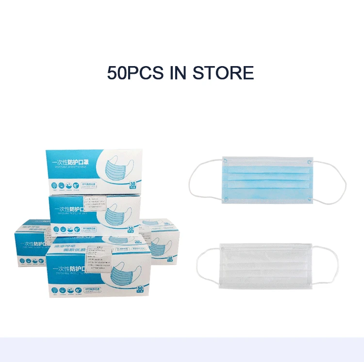 Disposable face mask 3 ply face mask earloop n95 for personal