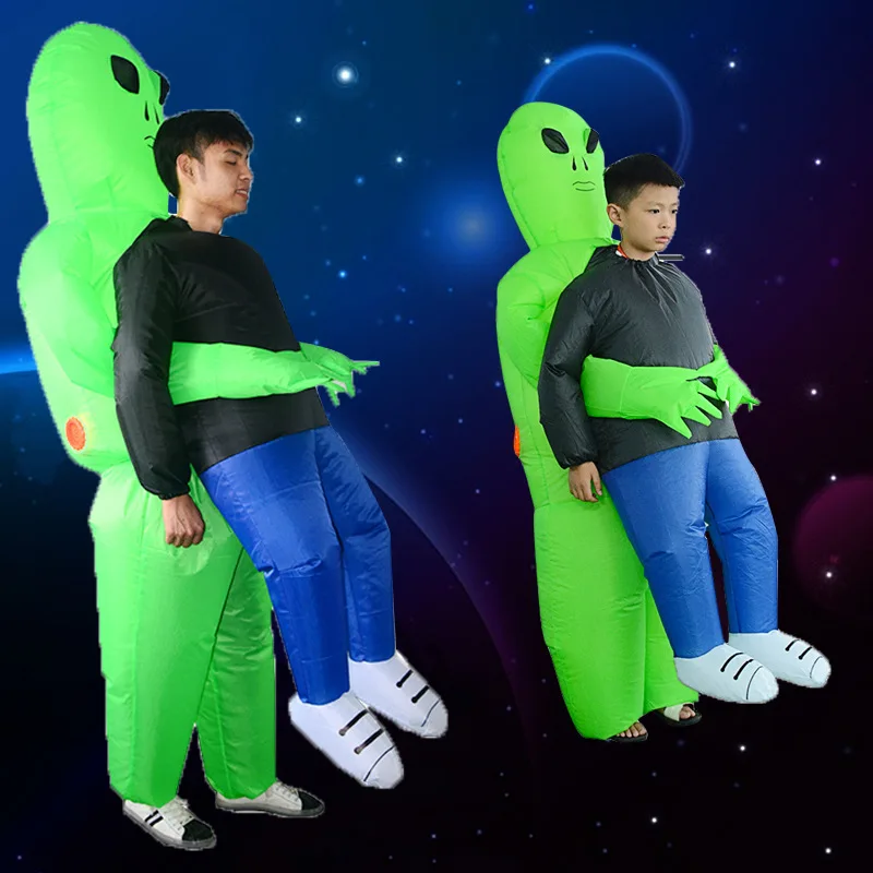 

ET-Alien Inflatable Monster Costume Scary Green Alien Cosplay Costume For Adult Halloween Party Festival Stage