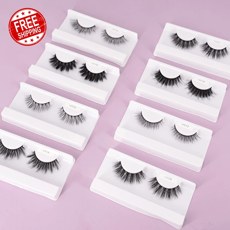 

Whispy 3D curly natural mink eyelashes vegan mink eyelashes