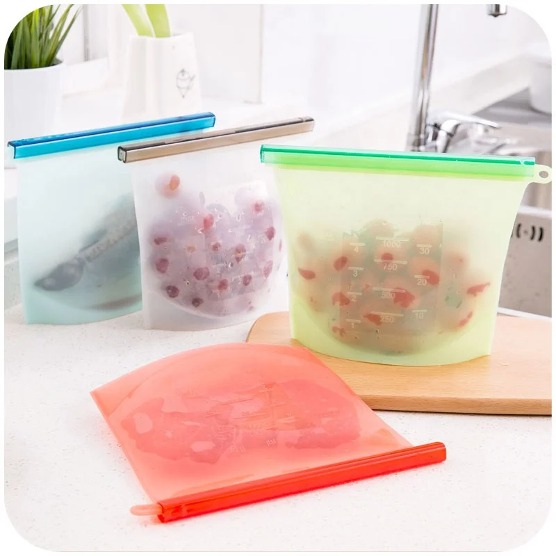 

Food Grade Custom Reusable Silicone Storage Bags for Food Pastry Snack