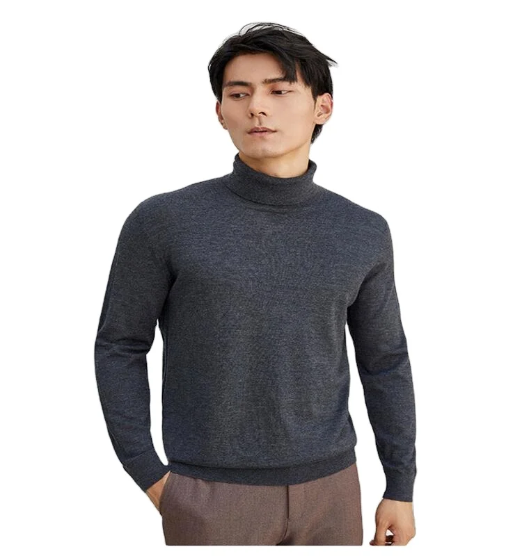 

wholesale fashion apparel Men's turtle neck knitwear pullover top styles long sleeves cashmere sweater