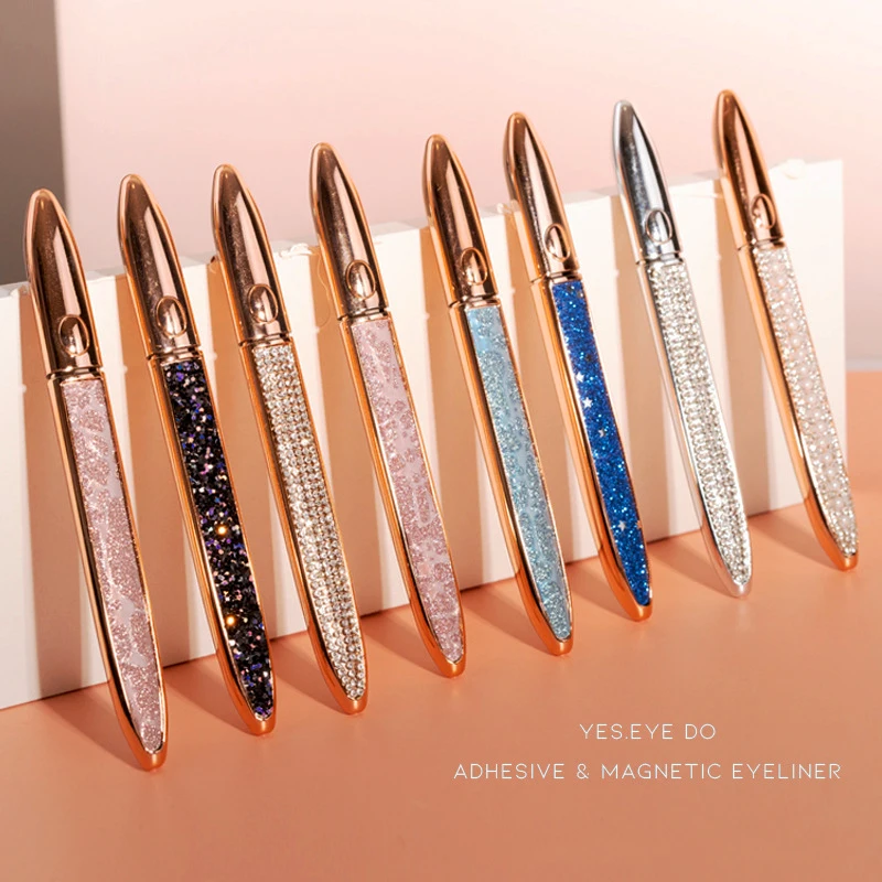 

2021 new product viscous eyeliner, star-studded multi-purpose 3d mink eyelashes, waterproof and glue-free eyeliner self-adhesive, Multi-colored