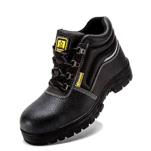 

TZLBX-129 Factory Outlet industrial leather steel toe rubber anti acid safety boots