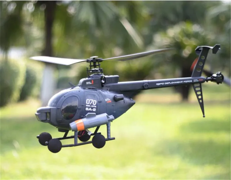 

Original FX070C 2.4G 4CH 6-Axis Gyro Flybarless MD500 Scale RC Helicopter