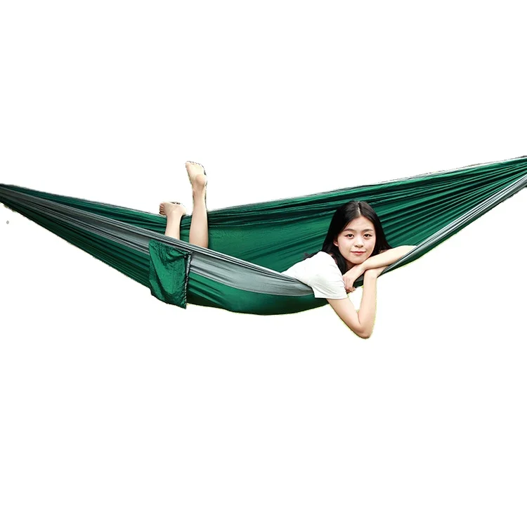 

Maideng Outdoor 210T Nylon Portable 2 Person Parachute Camping Double Hammock with tree straps