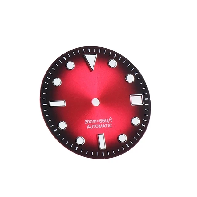 

Customize Watch Replace Parts 28.5mm Watch Dial C3 Luminous Marks Date Window Fit For SKX007 6105 7S26 NH35 Movement, As show