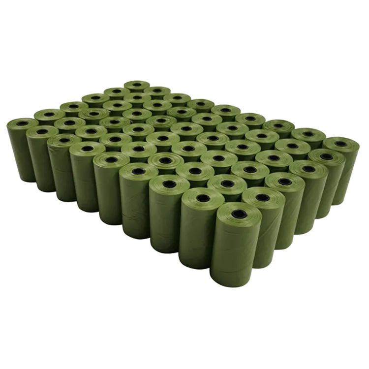 

Wholesale Eco Friendly EPI Pet Waste Dog Poop Bags Biodegradable With One Free Poop Bag Dispenser, Army green