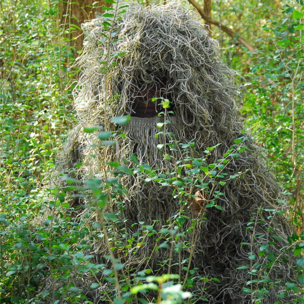 TACTICAL WARGAME GRASS GHILLIE YOWIE 3D QUIET CAMOUFLAGE HEAD COVER HOOD 