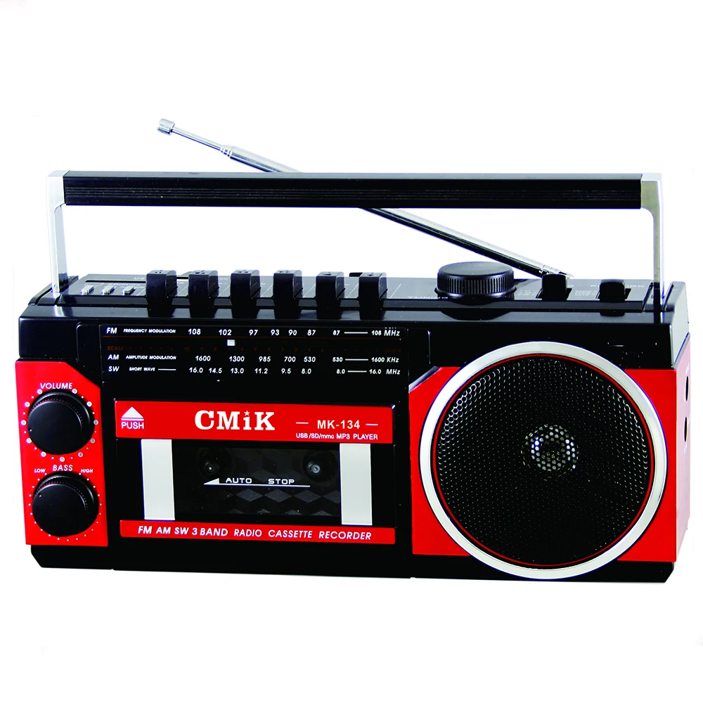 
CMiK MK 134 Newest Cassette Player with AM FM Multiband Radio audio MP3 Portable Cassette Tape Recorder  (1600112512347)