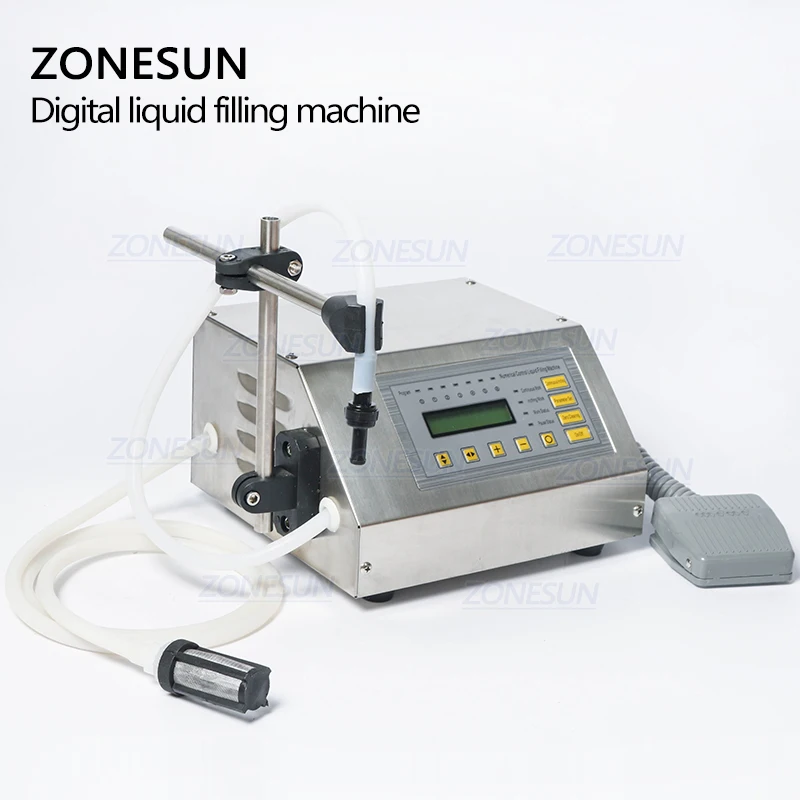 
ZONESUN 220V OR 110V GFK-160 Digital Control Liquid Filling Machine Small Portable Electric Liquid Water Filling Machine Supply 